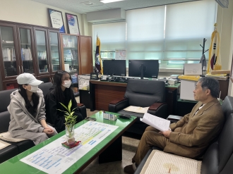 학생회 출마학생 교장 선생님 면담